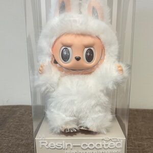Custom White Angel Labubu Zimomo Doll